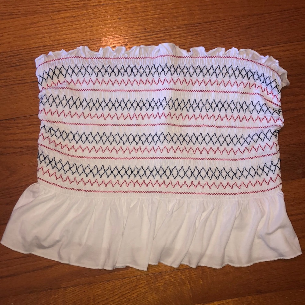 Peplum tube top